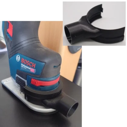 Clip-On Dust Collection Adapter for Bosch GKF 12V (30mm OD / 26mm ID)