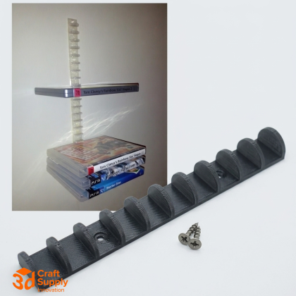 DVD Wall Mount Rack – Holds Up to 10 DVD or Blu-ray Cases